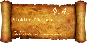 Vinkler Adrienn névjegykártya